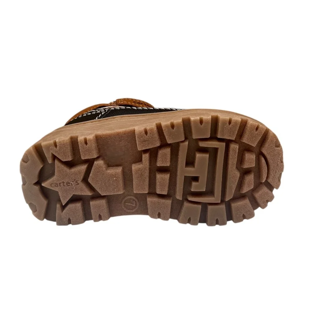 Carter's Donner Toddler Boy's Slip-on Sporty Boot Size 7 Brown/Black Shoes‎